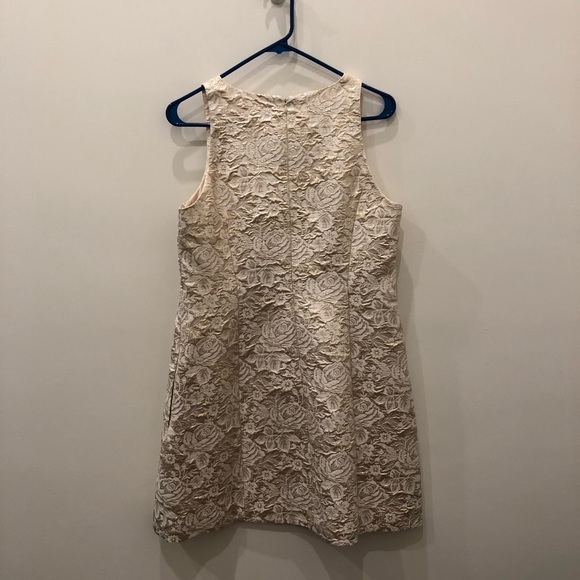 Aidan Mattox Cream and Gold Dress - Picture 3 of 8